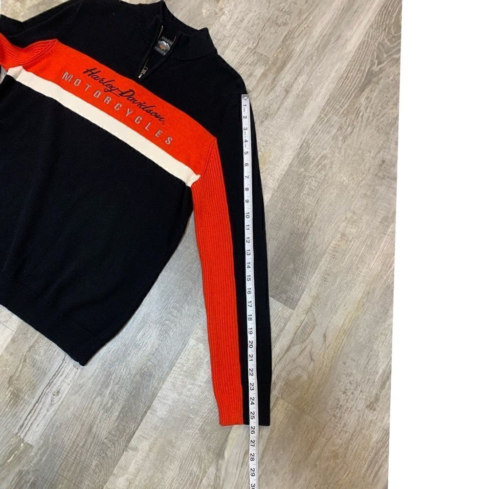 NWOT Harley Throw Back Retro Colorblock 1/4 Zip mackneck Wool Blend Pull… - Picture 7 of 9